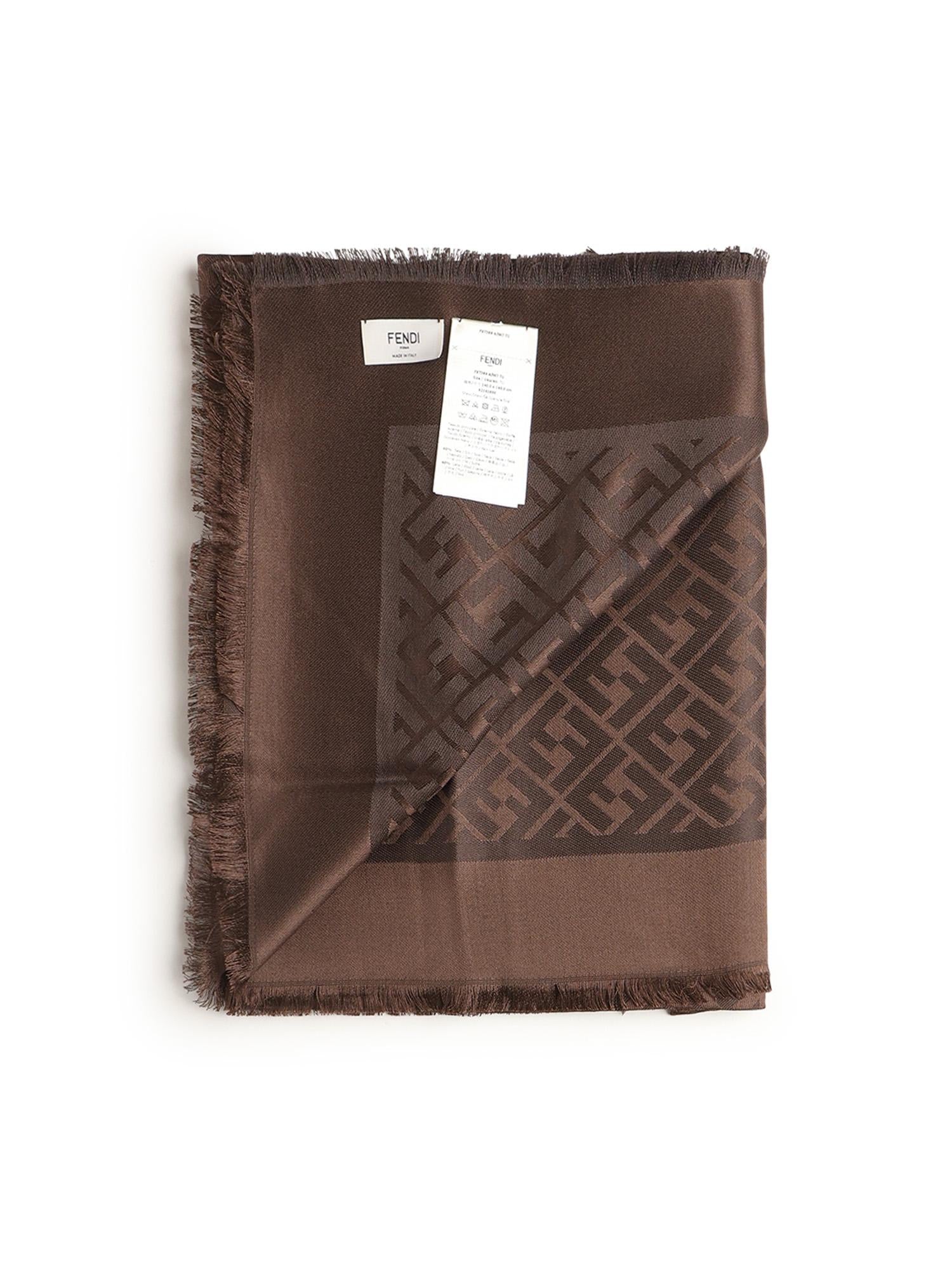 Scialle in seta e lana FF Jacquard FXT069 AJW7F1U6N FENDI 