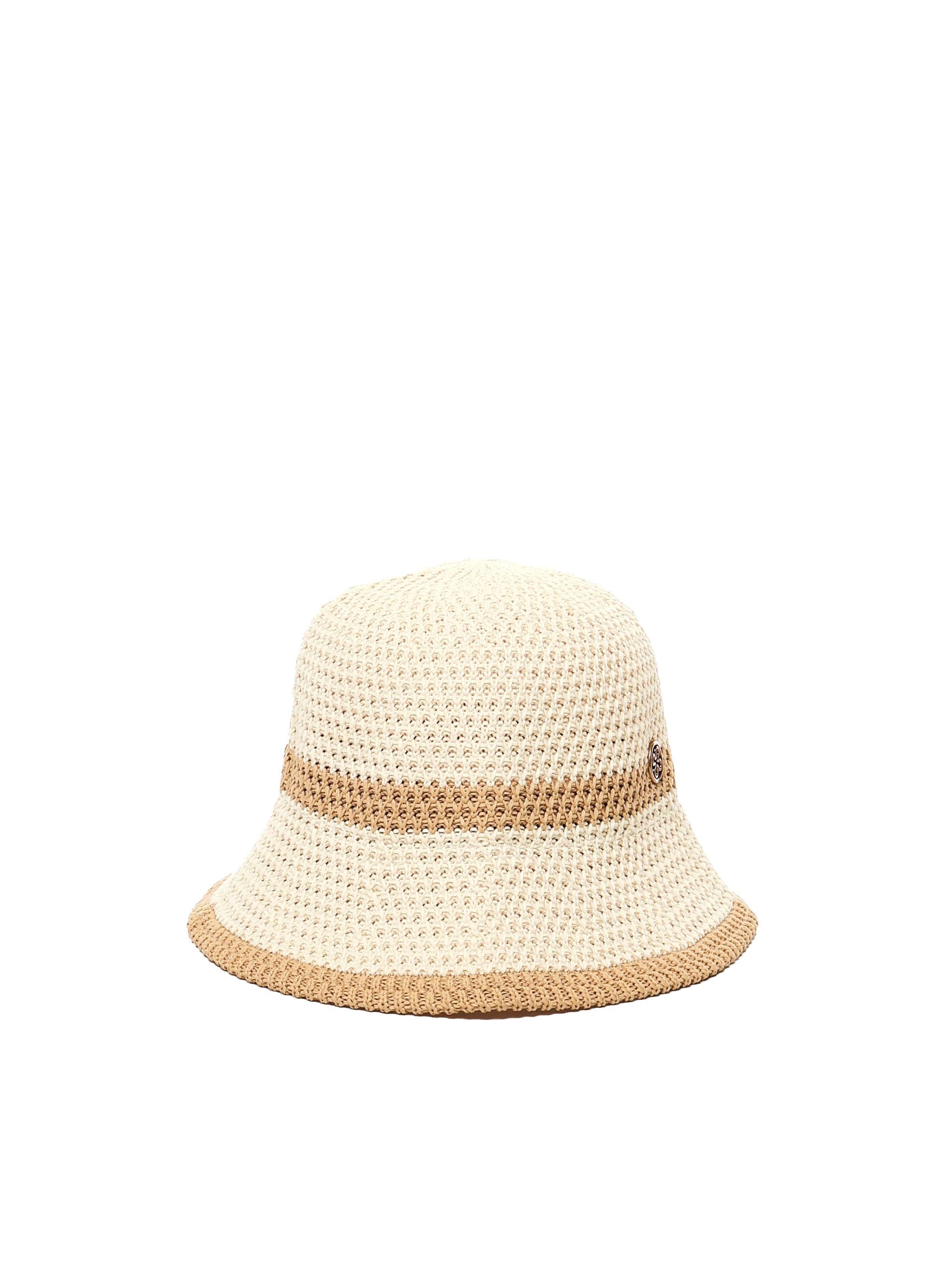 Cappello Angelica<BR/><BR/> 73CA90801 ANGELICANATURALE/CUOIO V° 73 