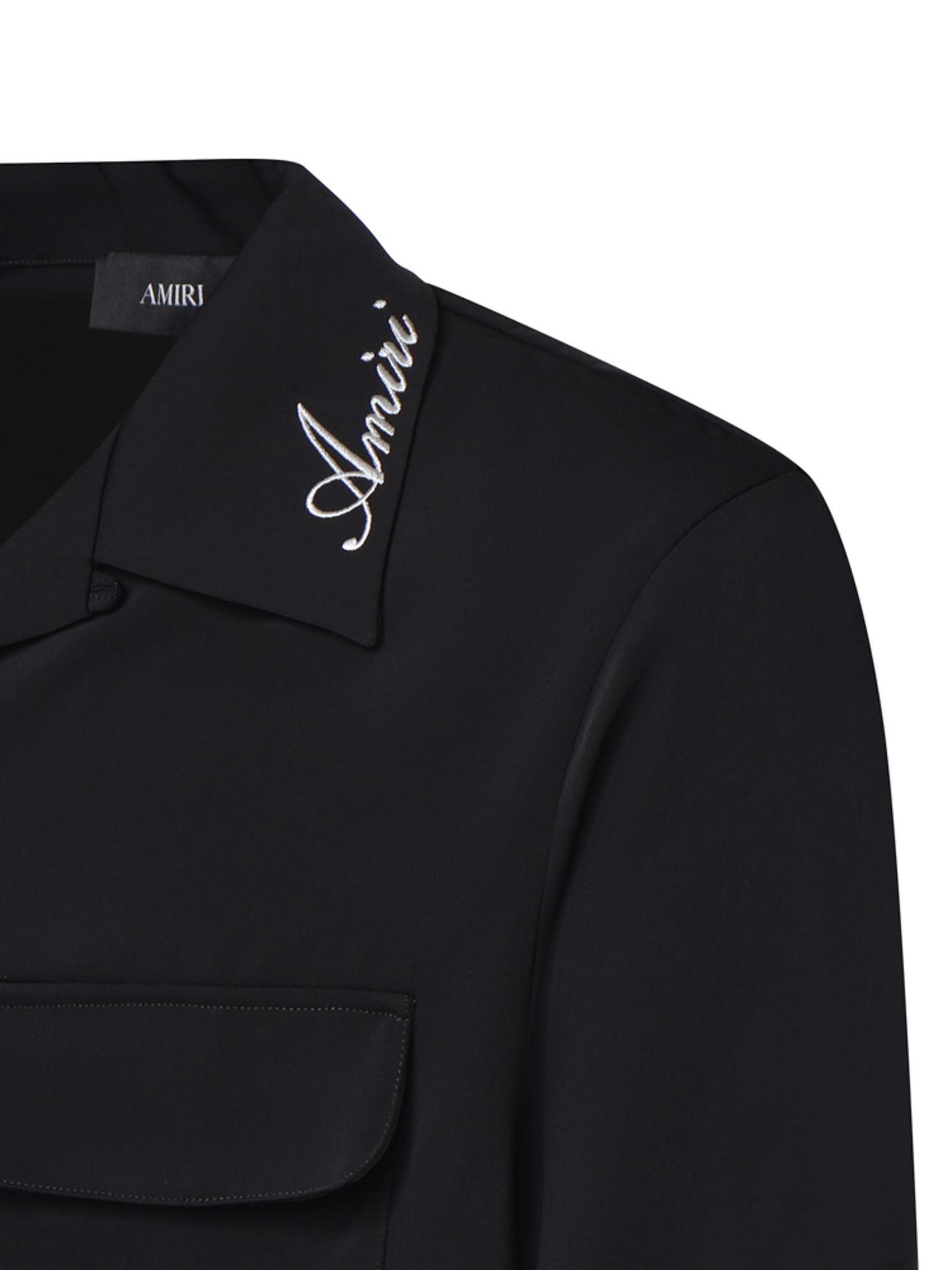 Camicia con tasche e logo AMSTCA1097 001 AMIRI 