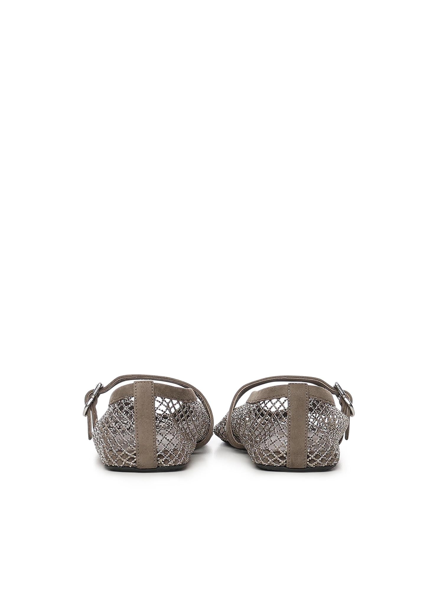 Ballerine in rete con strass AA3A029A023 210 ALAIA 