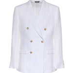 Giacca doppiopetto in lino G2NW1T GK326W0800 DOLCE & GABBANA 