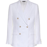 Giacca doppiopetto in lino G2NW1T GK326W0800 DOLCE & GABBANA 