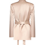 Giacca in satin con cintura 106589 A1Y5Q35 PINKO 