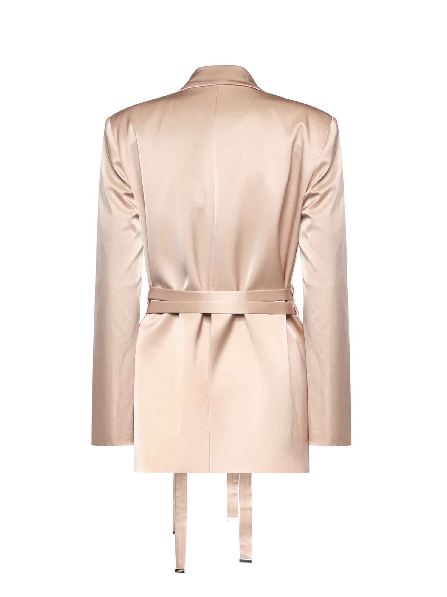 Giacca in satin con cintura 106589 A1Y5Q35 PINKO 