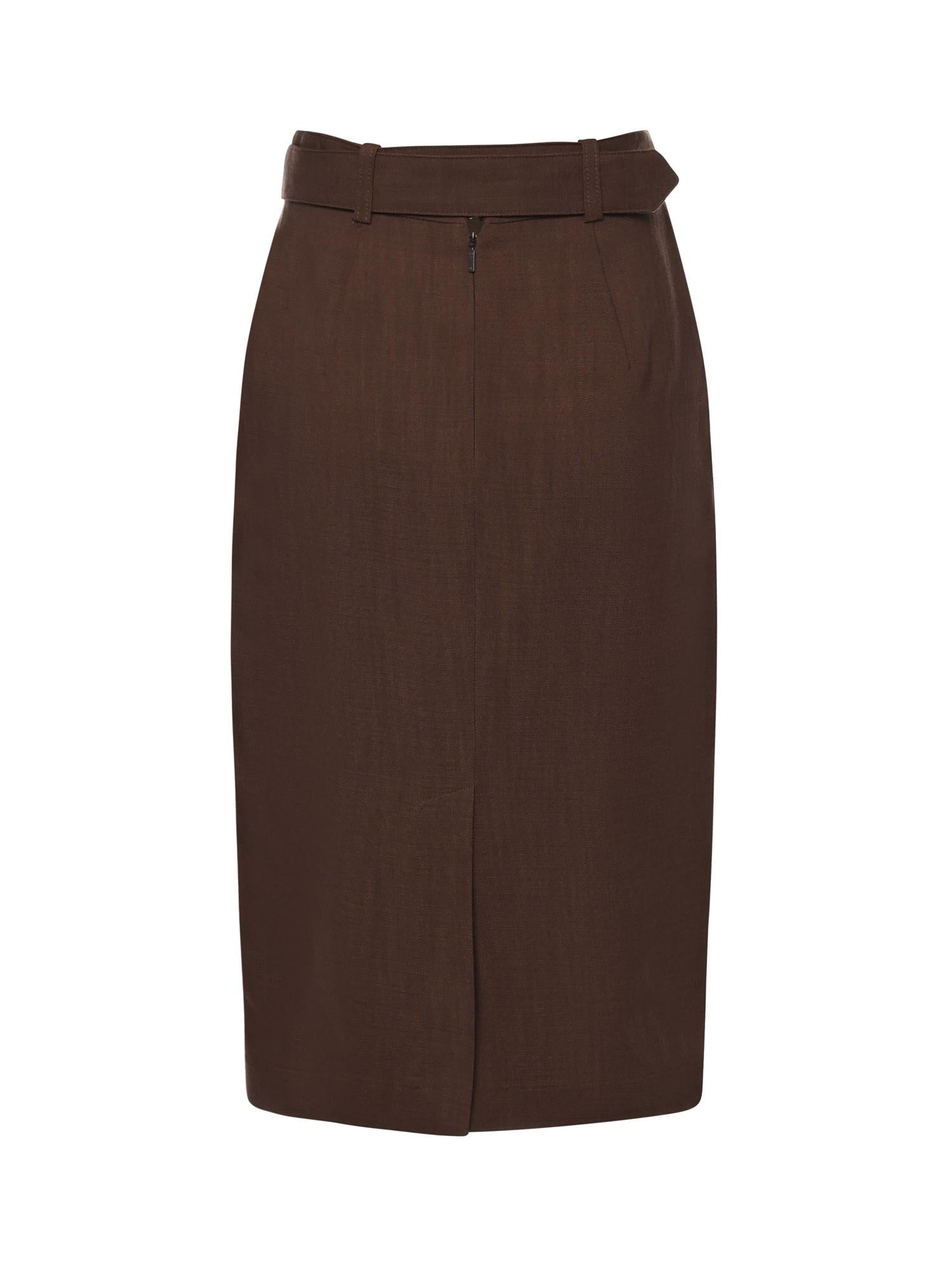 Gonna longuette con cintura 106449 A2W6L78 PINKO 