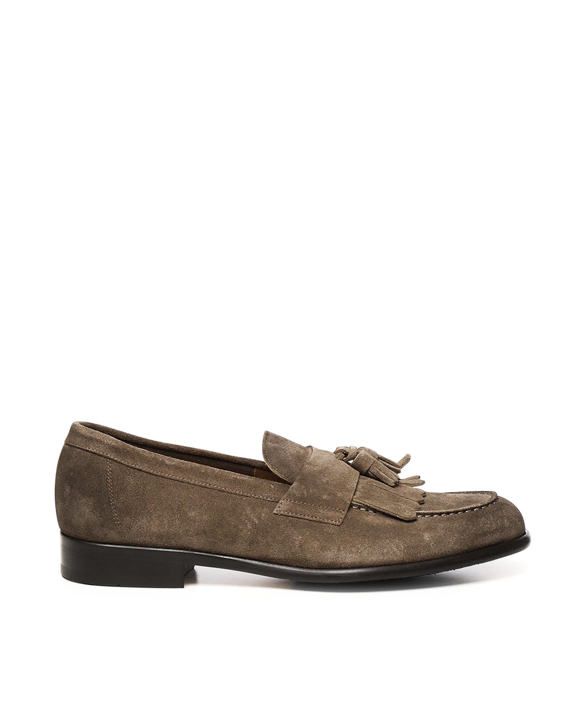 Mocassino in suede con nappine e frangia DU3399STRAUY260 TM08 DOUCAL'S 