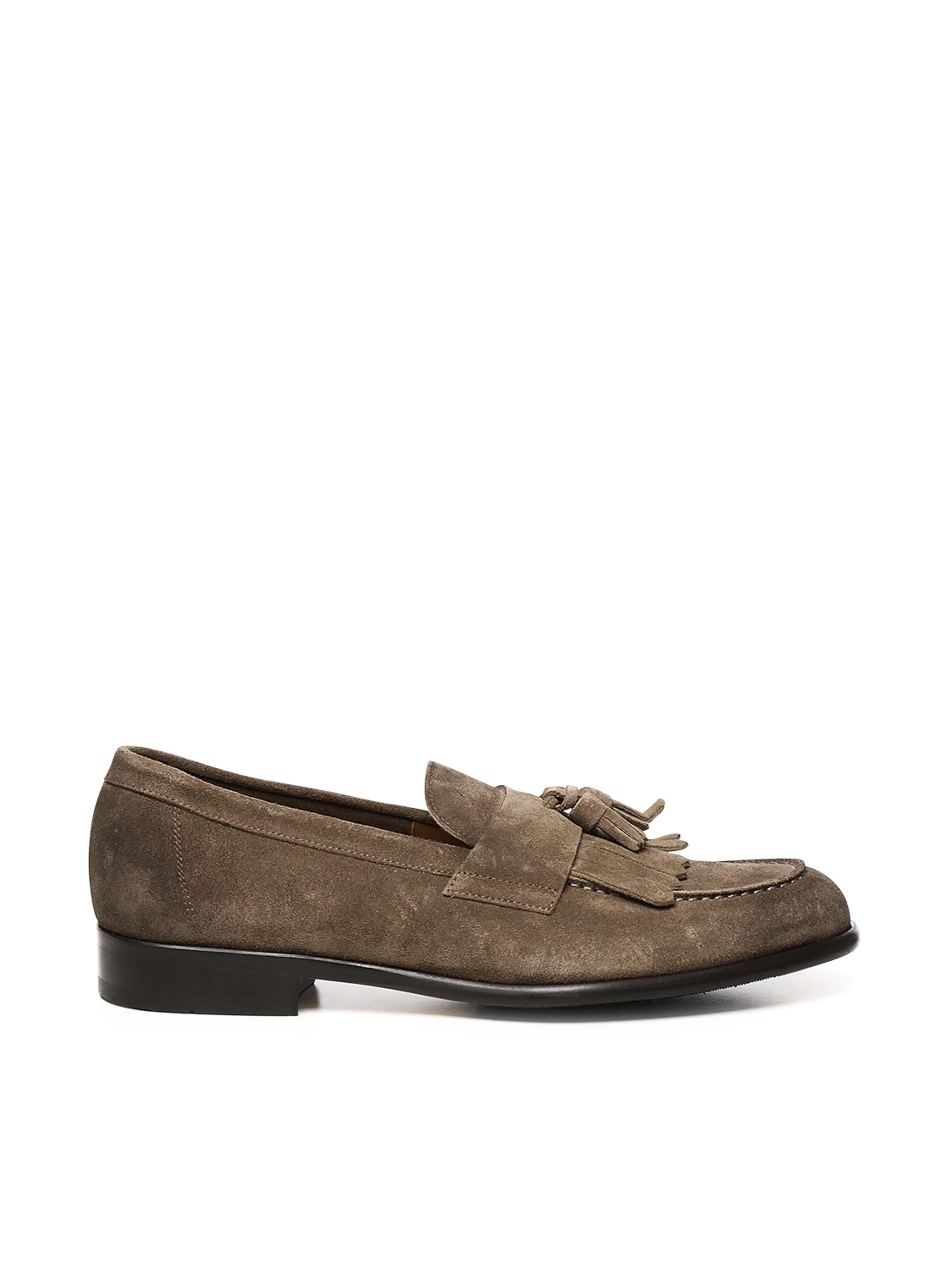 Mocassino in suede con nappine e frangia DU3399STRAUY260 TM08 DOUCAL'S 