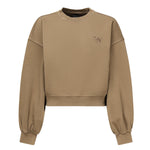 Felpa cropped con logo<BR/> 105510 A2RBM10 PINKO 