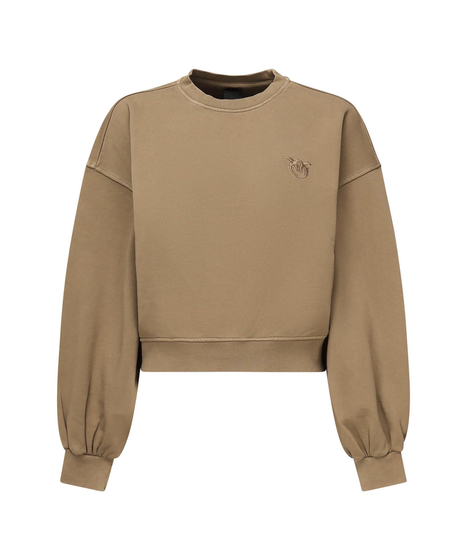 Felpa cropped con logo<BR/> 105510 A2RBM10 PINKO 