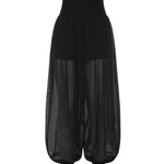 Pantaloni in voile crêpe di misto cotone 106845 A3O2Z99 PINKO 