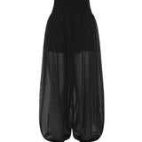 Pantaloni in voile crêpe di misto cotone 106845 A3O2Z99 PINKO 