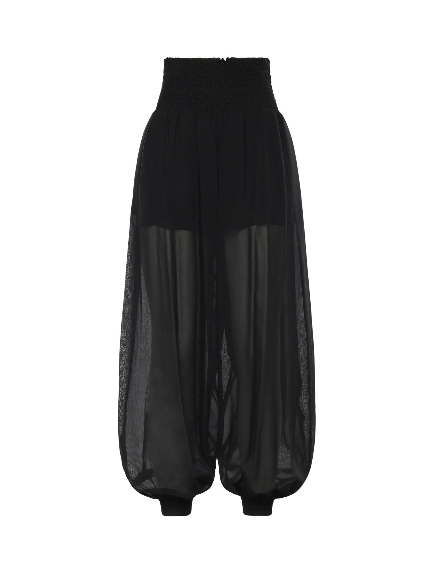 Pantaloni in voile crêpe di misto cotone 106845 A3O2Z99 PINKO 