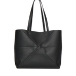 Borsa Tote Puzzle Fold media in pelle di vitello A779PEWX04 1100 LOEWE 