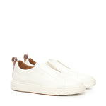 Sneakers slip-on in pelle MBCD21959BARS CBEI50WHITE SANTONI 