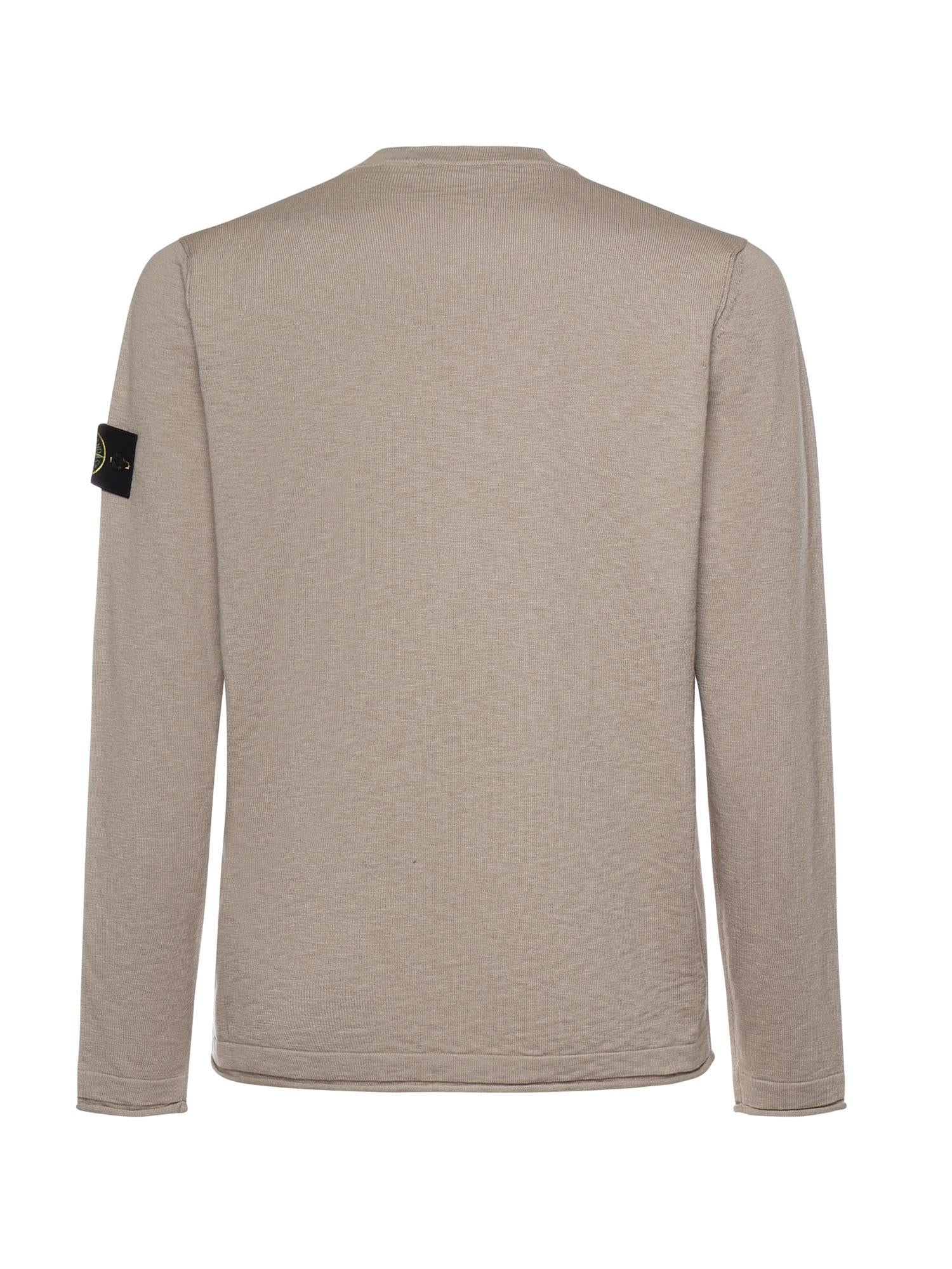 Maglione in cotone e nylon con logo<BR/> L1S155100052 S00B0V009A STONE ISLAND 
