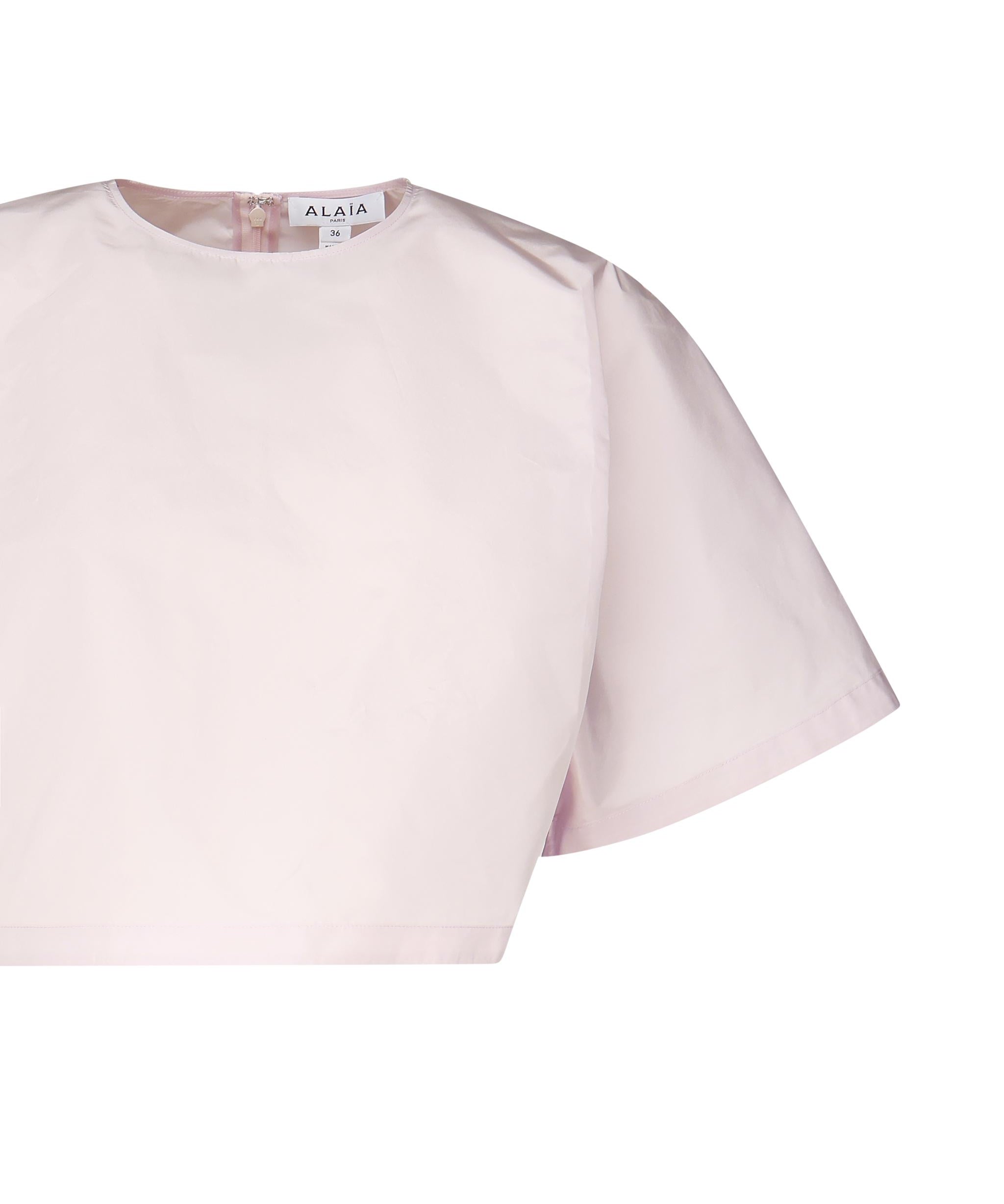 T-shirt in taffetà AA9H1193W039A 416 ALAIA 