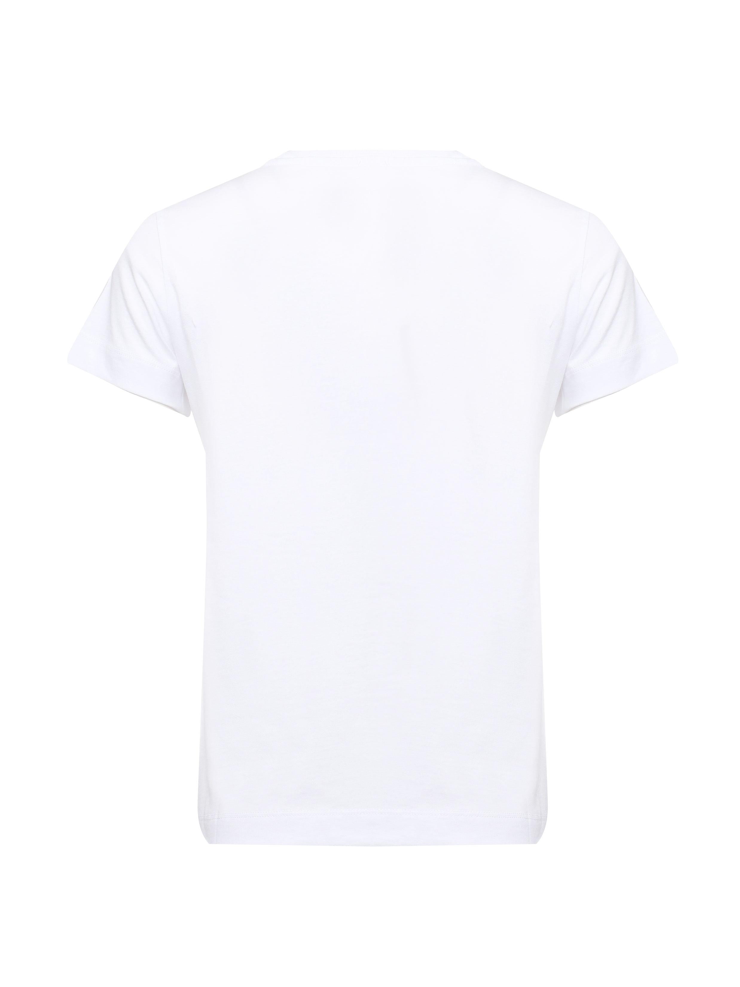T-shirt maniche corte logo ricamato 100355 A2HNZ04 PINKO 
