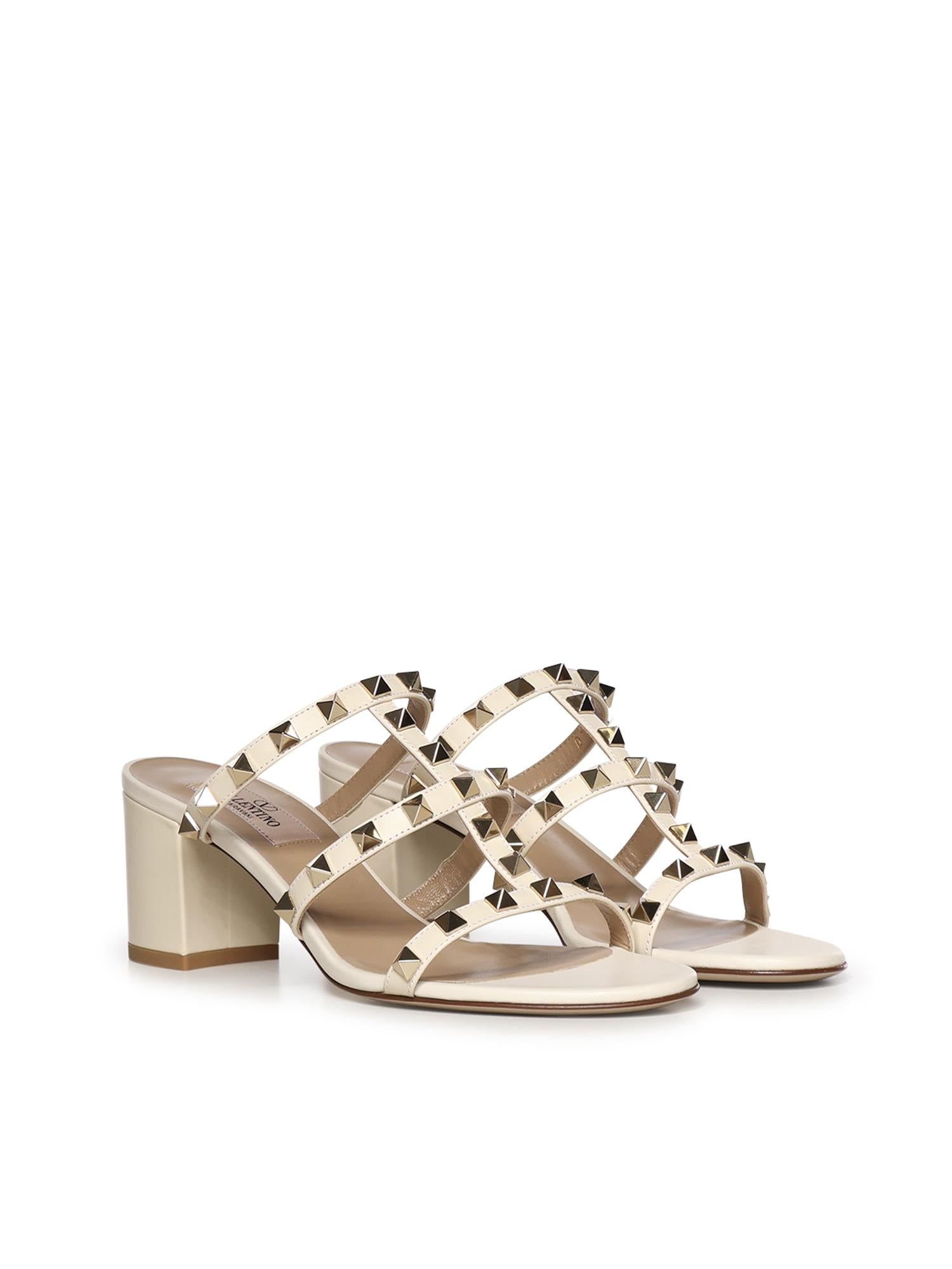 Sandalo slider Rockstud in pelle 7W2S0C47 VODI16 VALENTINO GARAVANI 