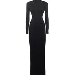 Abito lungo in maglia SC25007X B SELF-PORTRAIT 