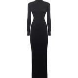 Abito lungo in maglia SC25007X B SELF-PORTRAIT 