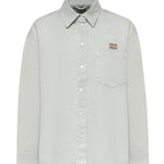 Camicia in gabardine washed MK2018 1350F0089 MIU MIU 