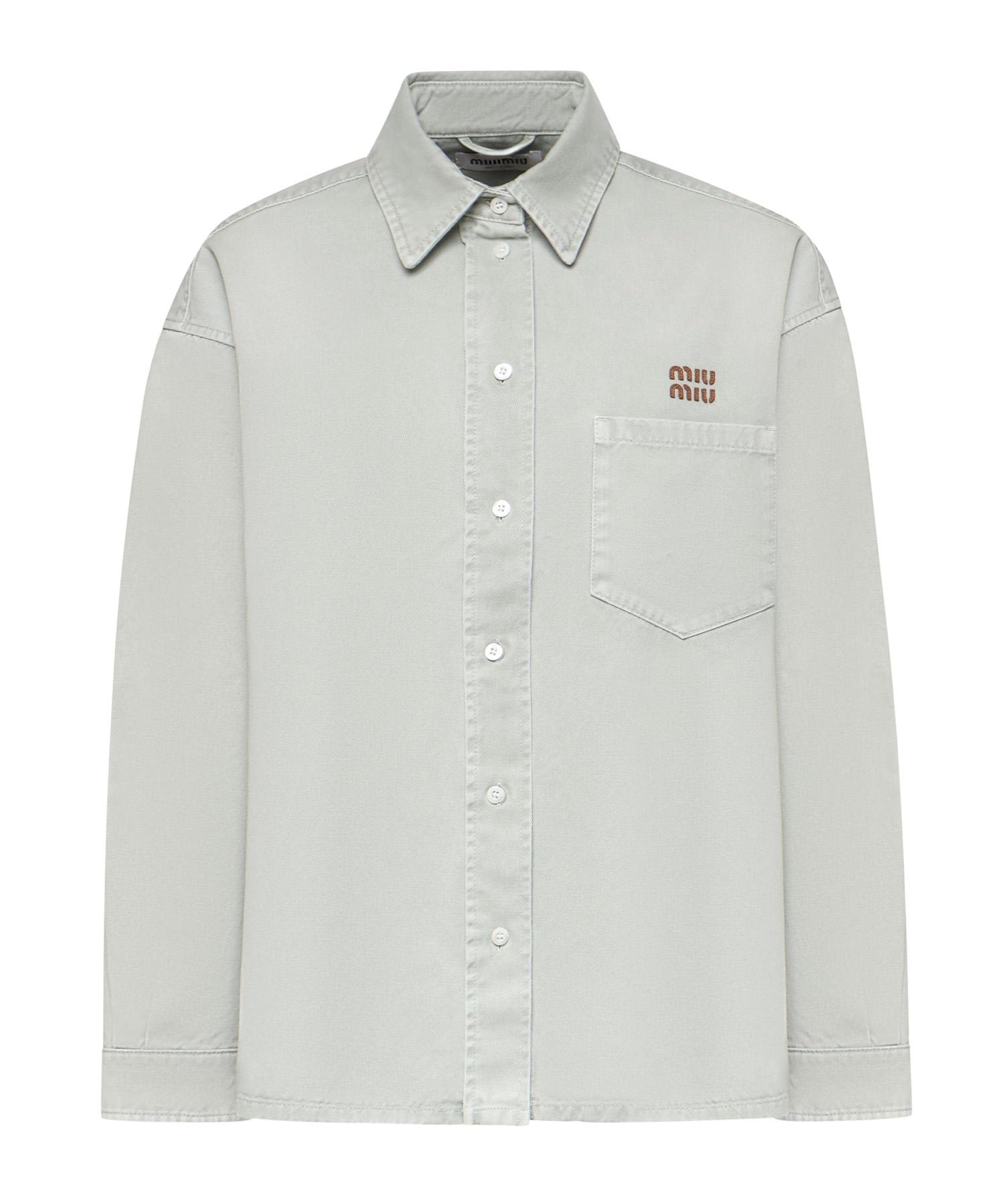 Camicia in gabardine washed MK2018 1350F0089 MIU MIU 