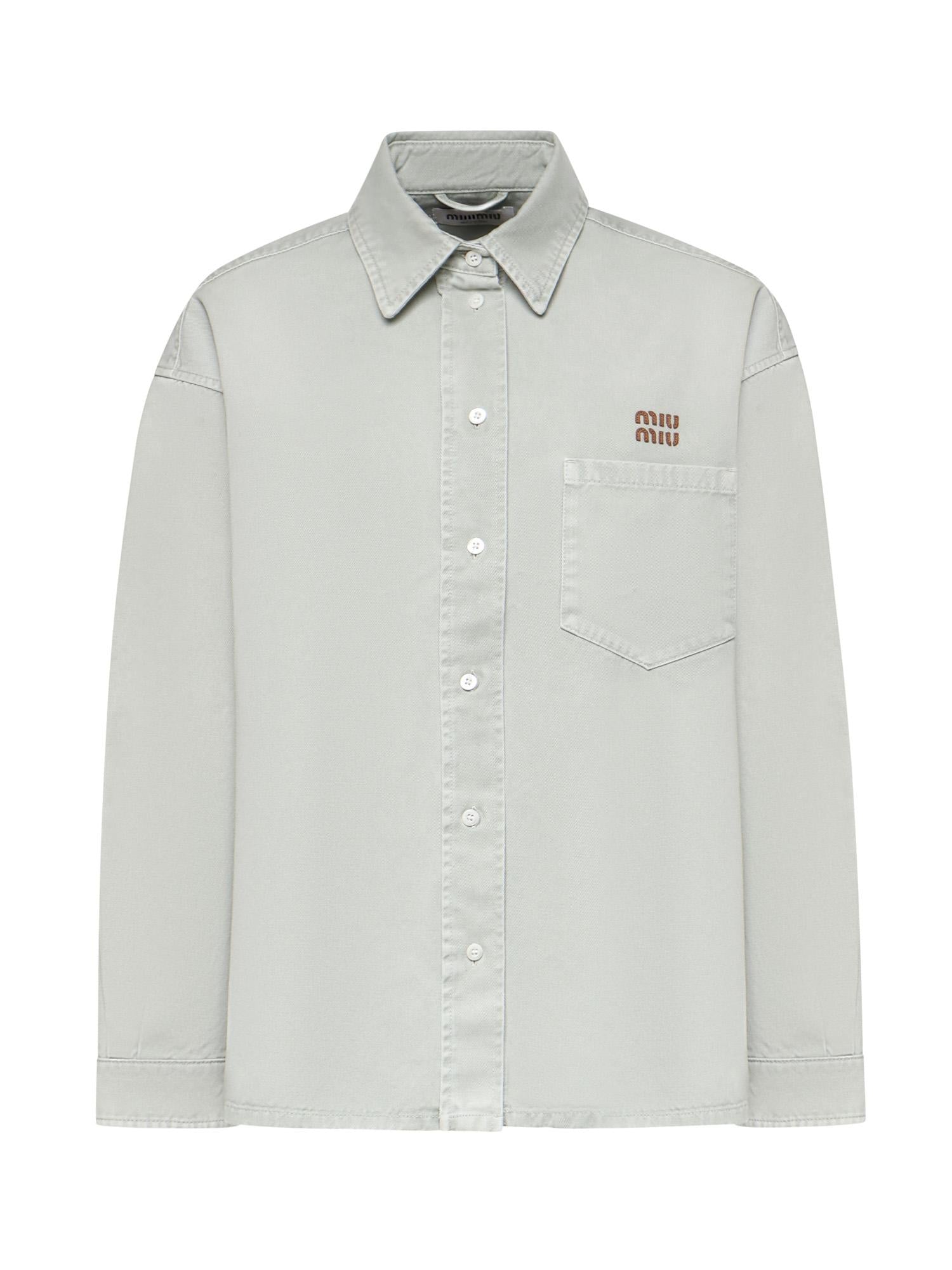 Camicia in gabardine washed MK2018 1350F0089 MIU MIU 