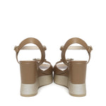 Sandali zeppa in pelle SA5117P0102S1853  LIU JO 