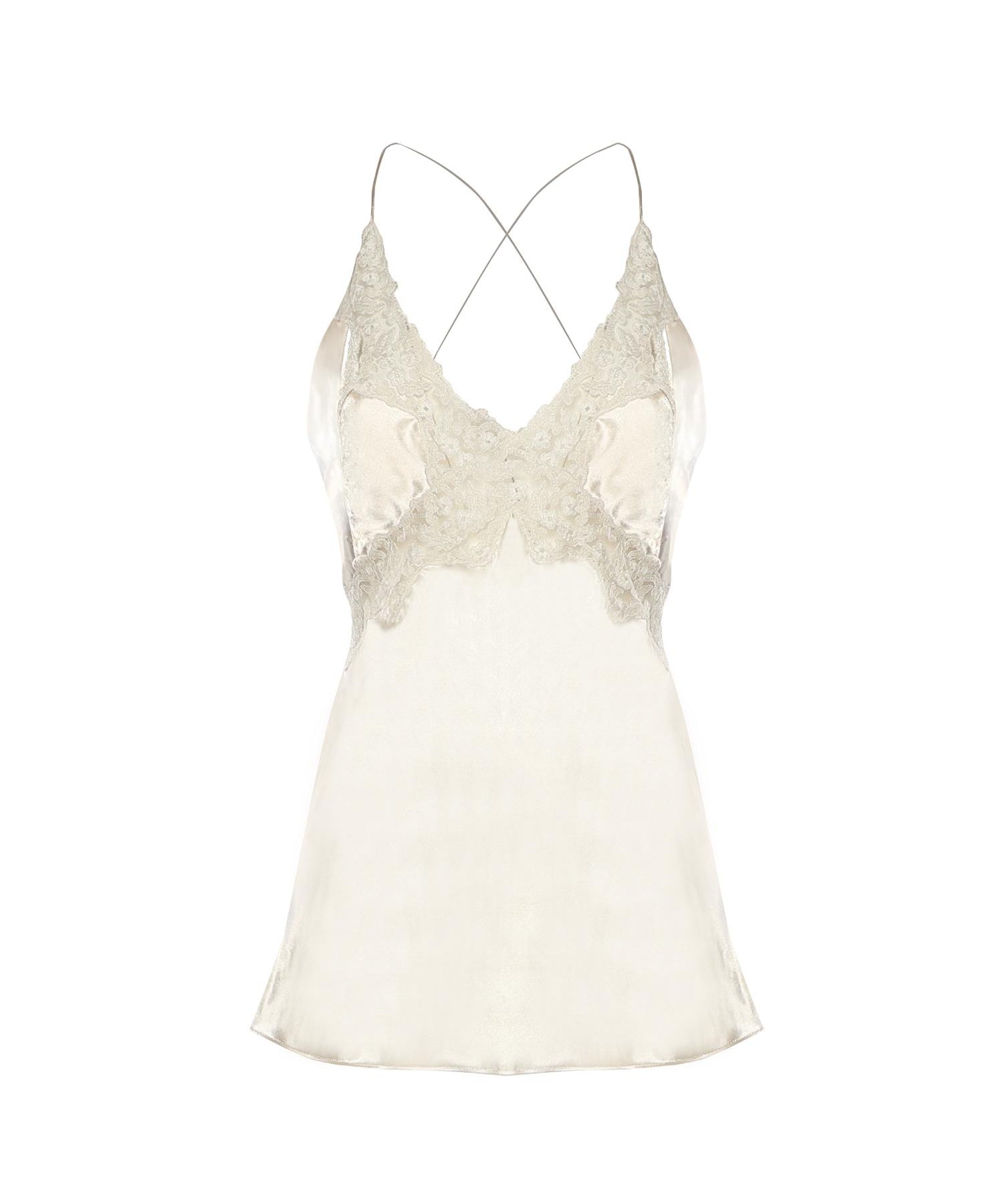 Top in raso con pizzo A08071627 0002 ALBERTA FERRETTI 