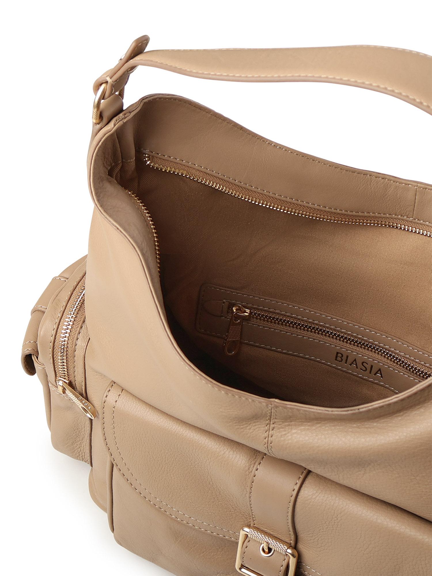 Borsa a spalla Factor in pelle BIBP9EC03 CAMEL BIASIA 