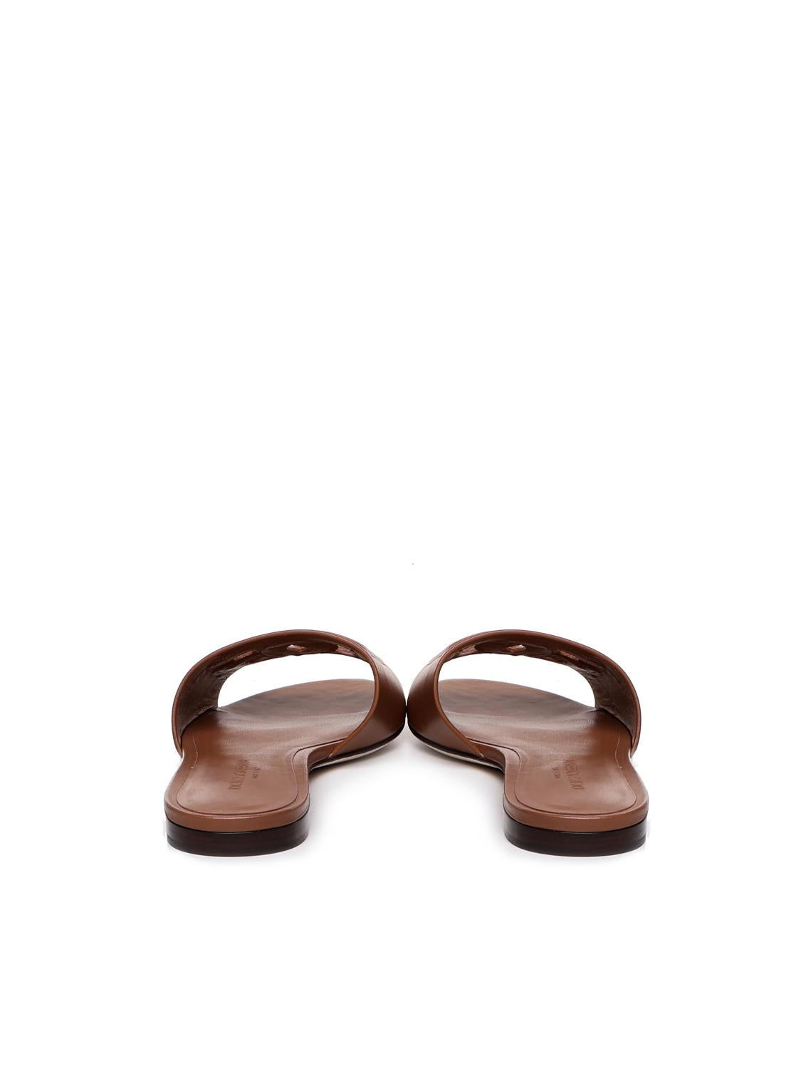 Slide in pelle di vitello e logo CQ0436 AY32981236 DOLCE & GABBANA 