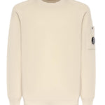Maglione in cotone crepe con logo 20CMKN105A 006323O114 C.P. COMPANY 