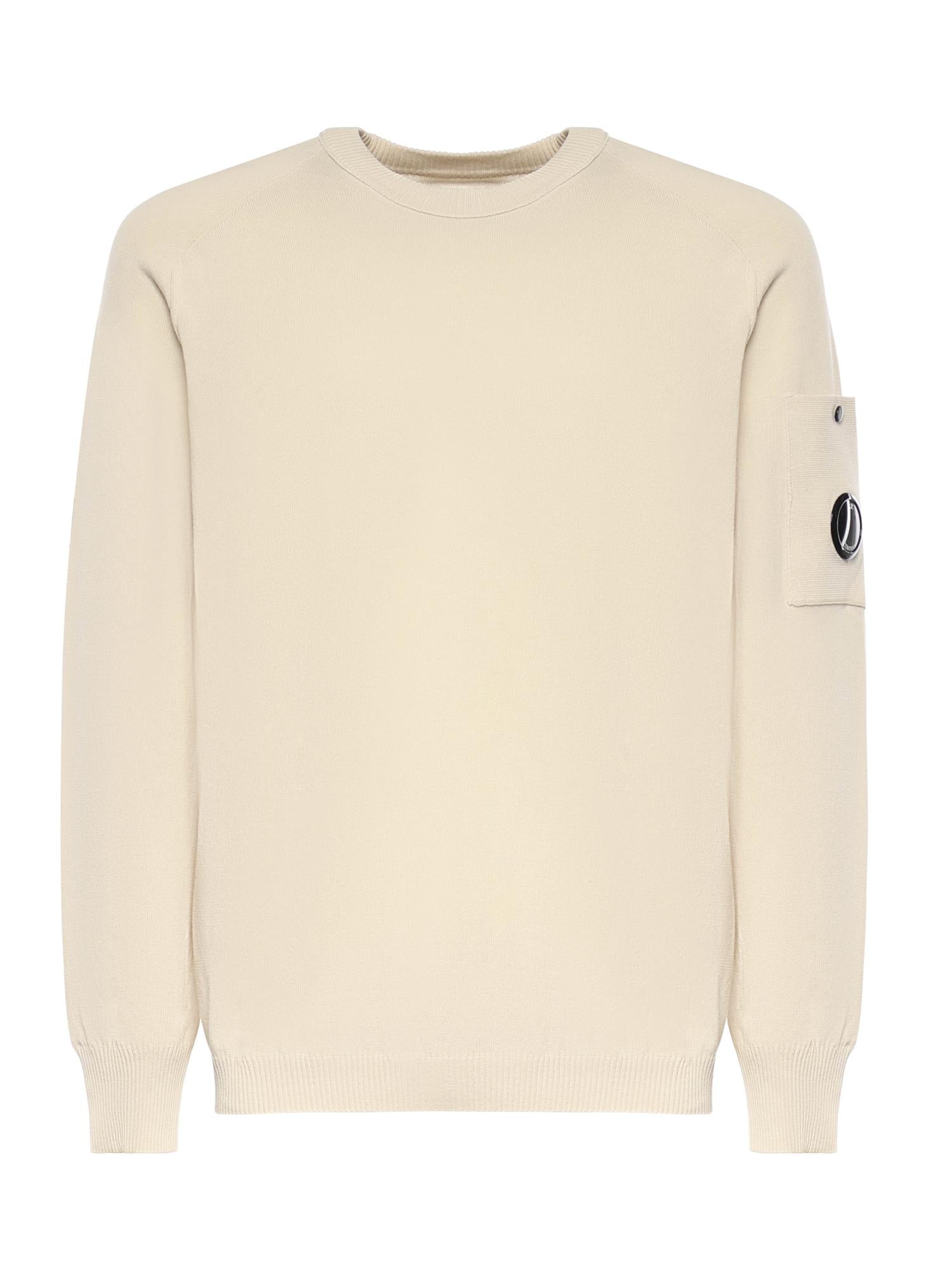 Maglione in cotone crepe con logo 20CMKN105A 006323O114 C.P. COMPANY 