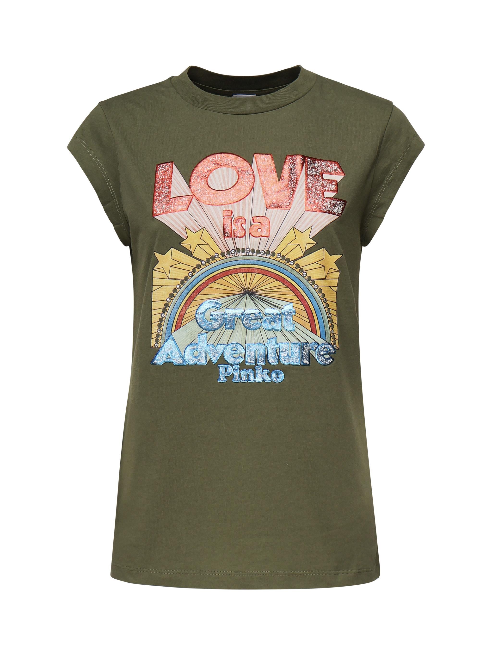 T-shirt con stampa 104603 A2D7V49 PINKO 