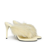 Mule infradito in pelle con shearling AA3S2005CK292 239 ALAIA 
