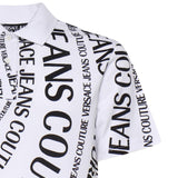 Polo in piqué di cotone con stampa 80GAG6R0 JS556L02 VERSACE JEANS COUTURE 