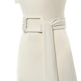 Abito in jersey con cintura AA9R3137J090D 102 ALAIA 