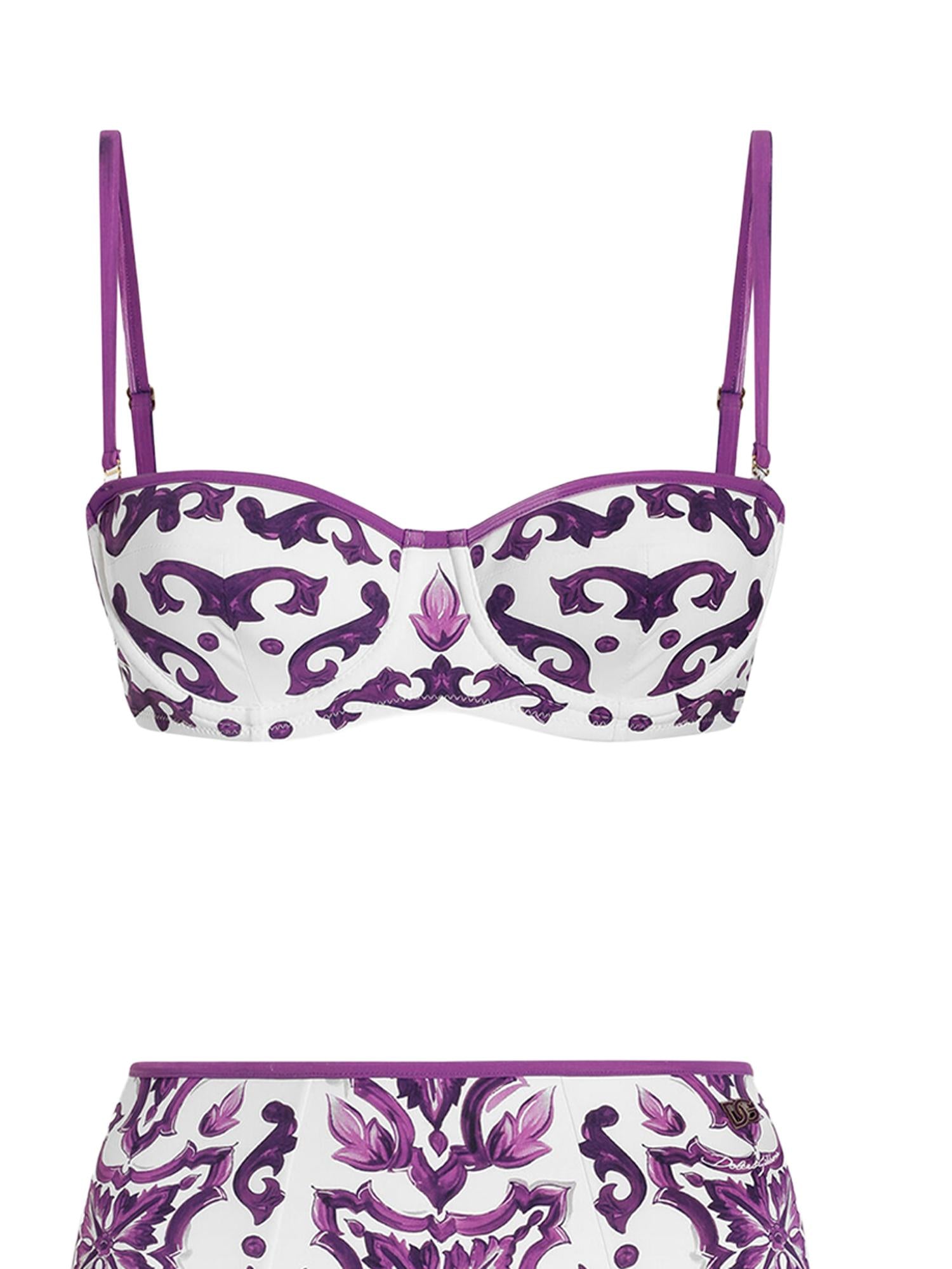 Bikini con stampa maiolica O8A27J ONO19IP3TN DOLCE & GABBANA 