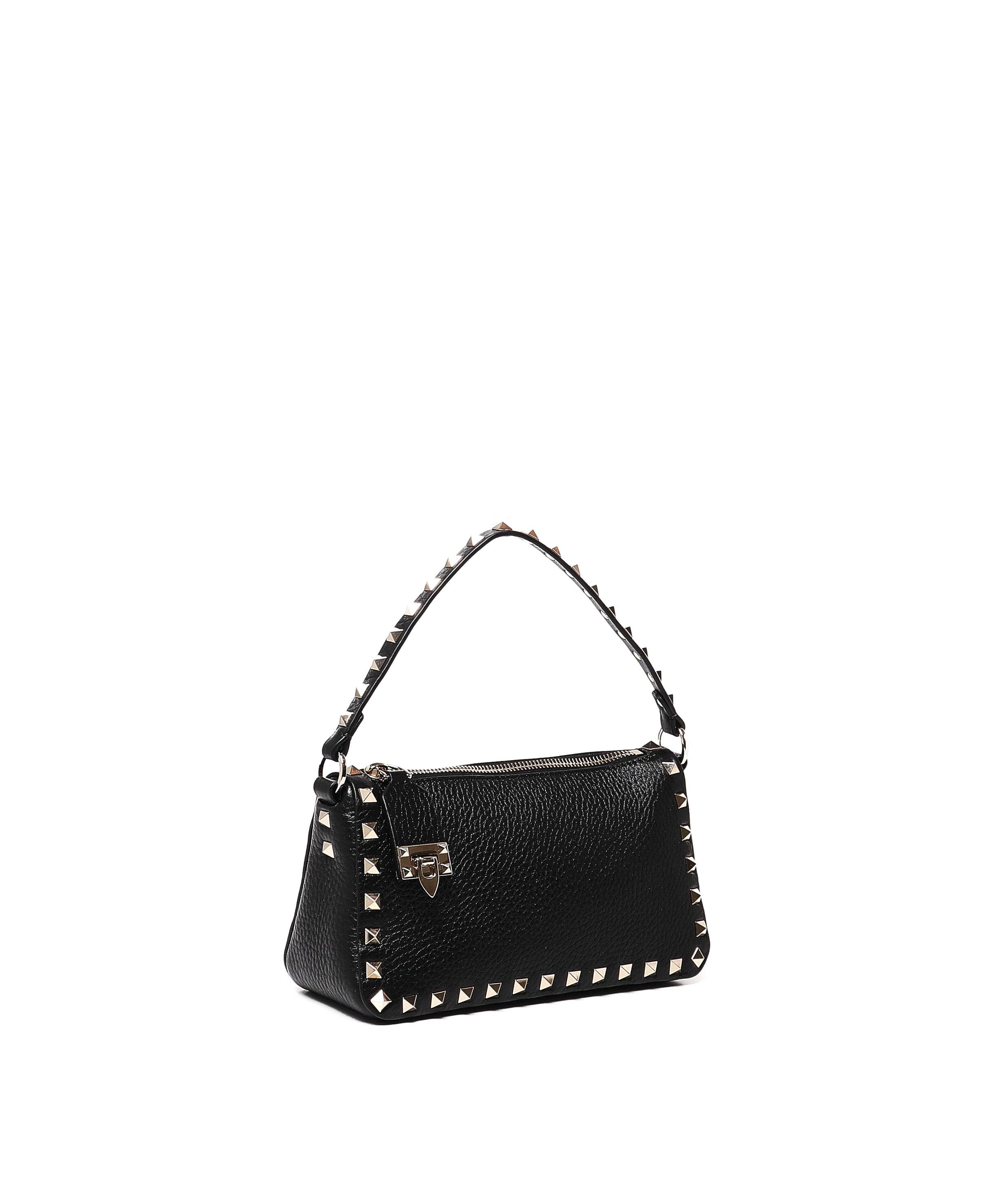 Borsa piccola a tracolla Rockstud in vitello 8W2B0J47 VSF0NO VALENTINO GARAVANI 