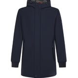 Parka con cappuccio e logo HE9440013 BLUE HESKIMO 