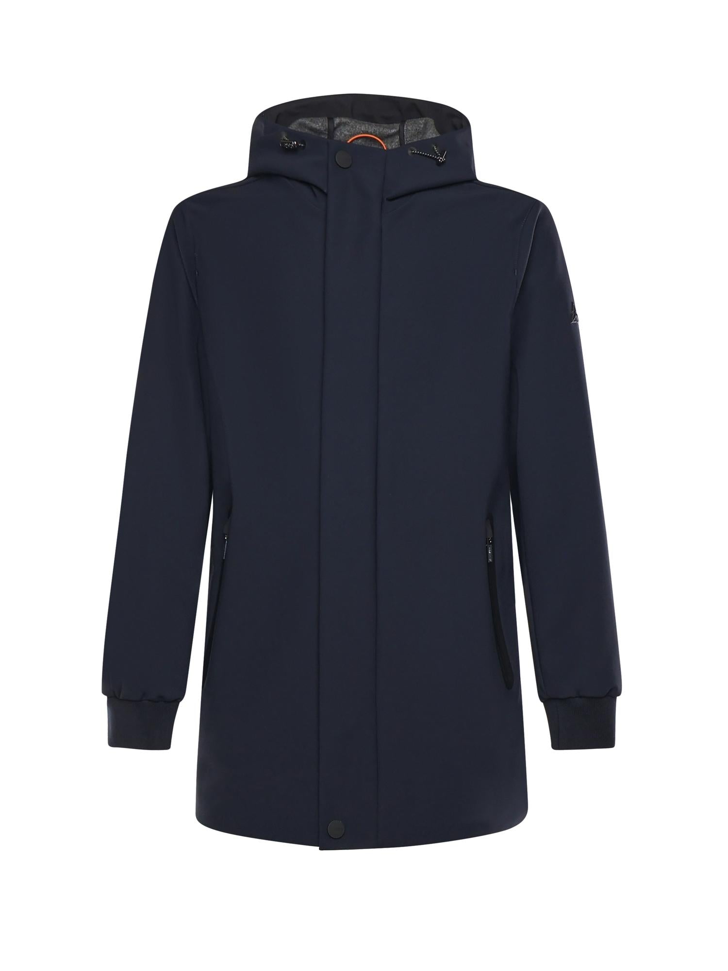 Parka con cappuccio e logo HE9440013 BLUE HESKIMO 
