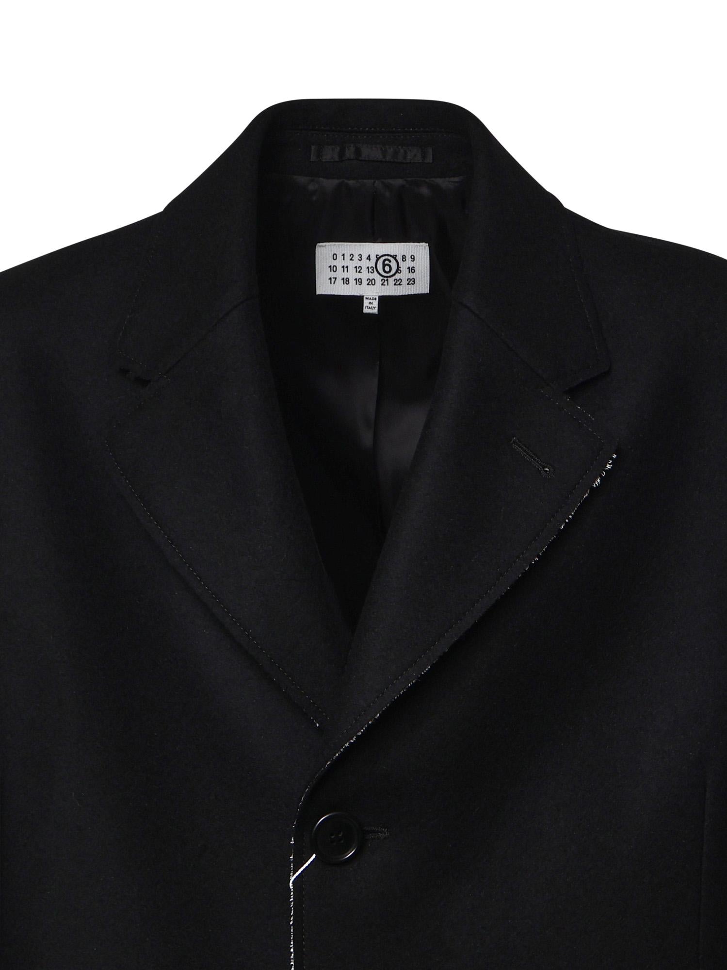 Cappotto monopetto in feltro di lana SH0AA0027 S52207900 MM6 Maison Margiela 