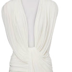 Abito con drappeggio ondulato 24043346 WHITE CHRISTOPHER ESBER 