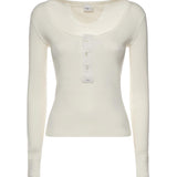 Camicia Henley in jersey di cotone CH26SJH29185 107 CHLOÉ 