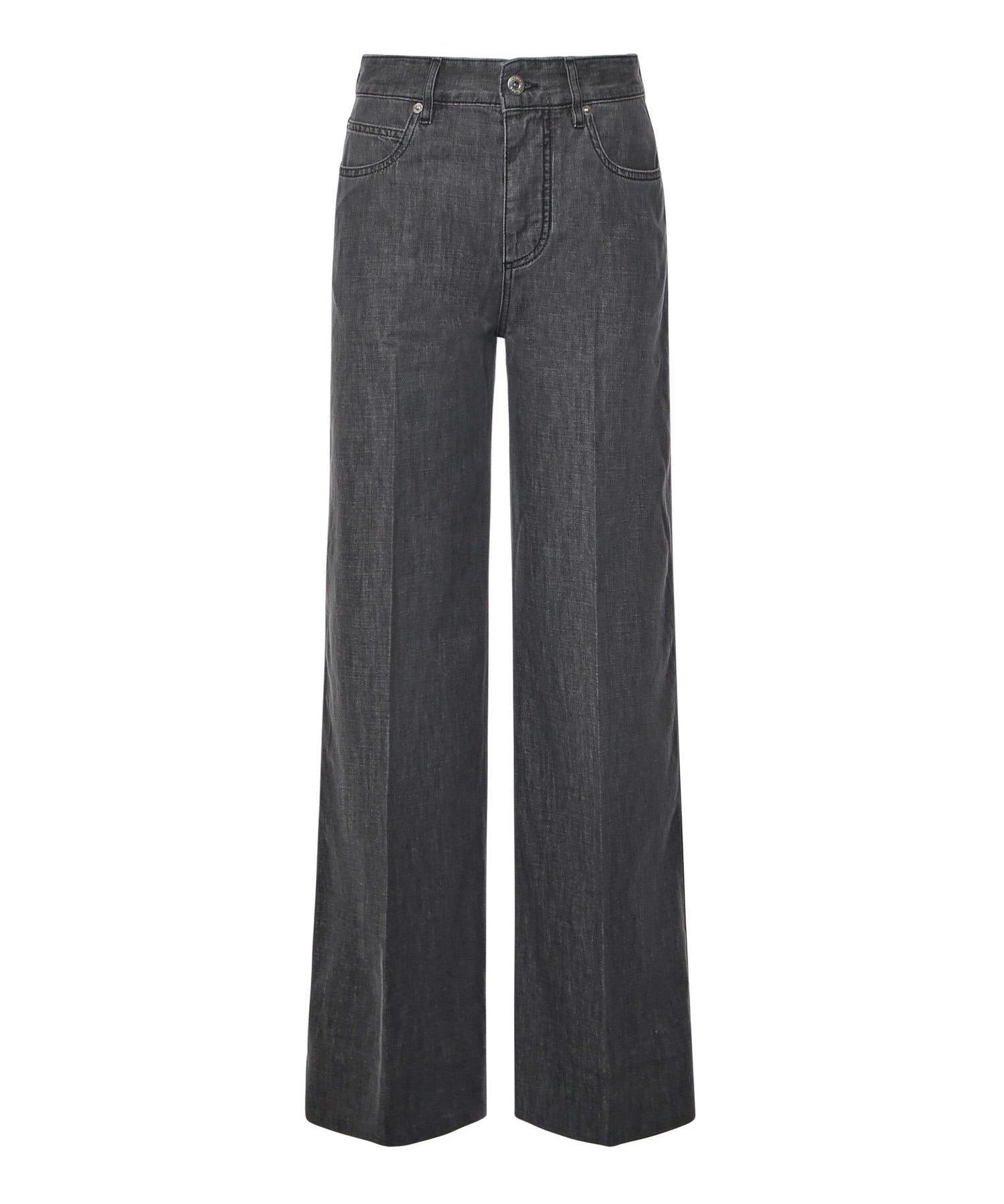 Jeans a palazzo in denim 841027 V5SO01003 BOTTEGA VENETA 