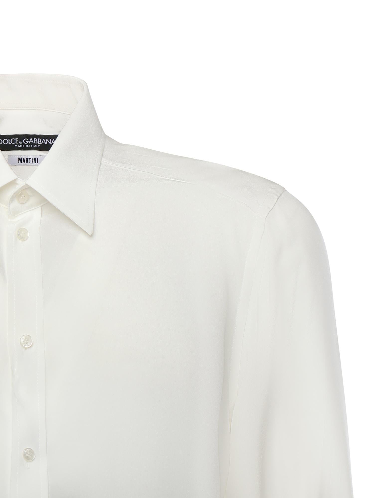 Camicia in crêpe de chine di seta G5ML1T FU1UQW0111 DOLCE & GABBANA 