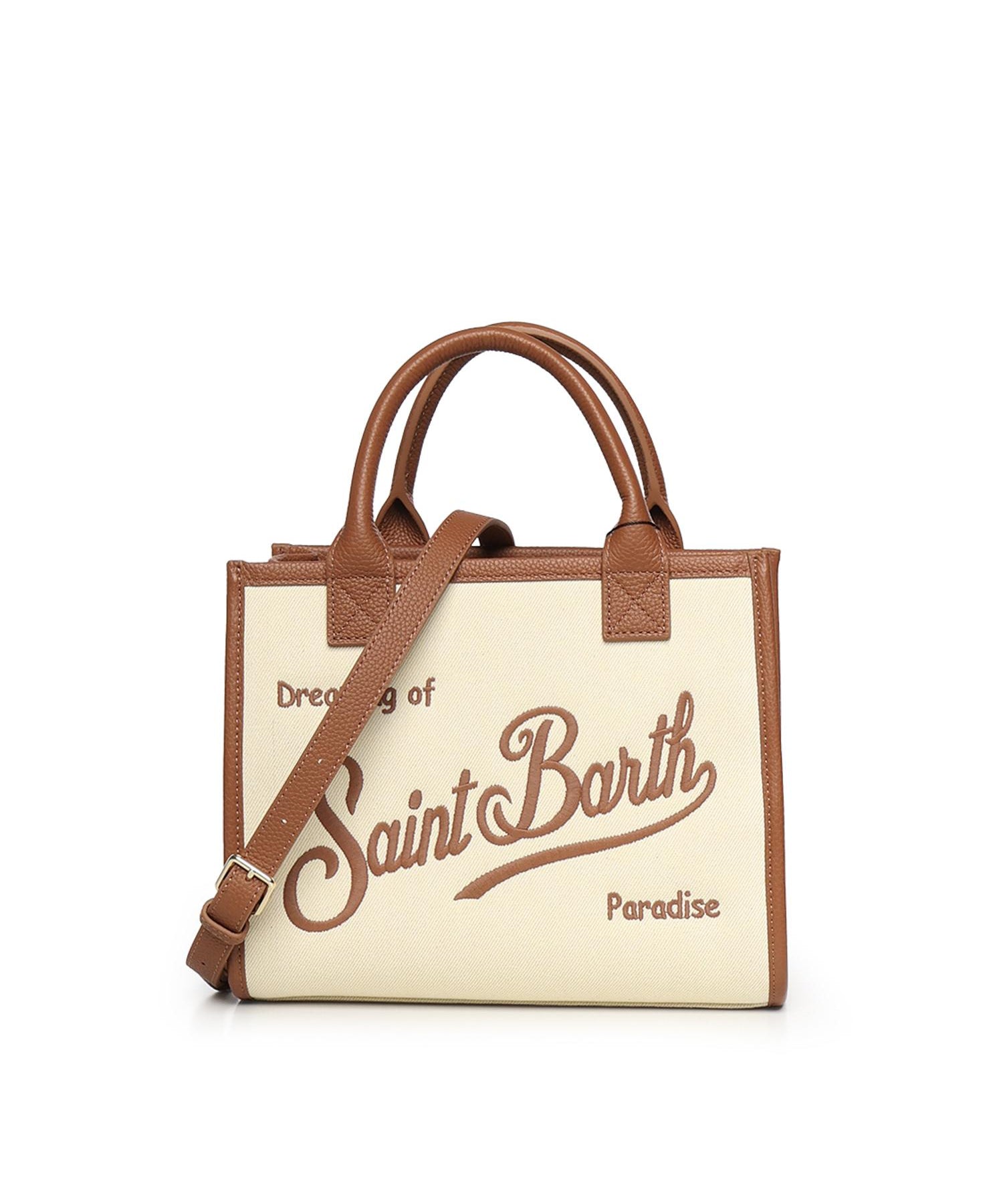 Borsa Vanity in denim e pelle VANMD001 01517L MC2 SAINT BARTH 
