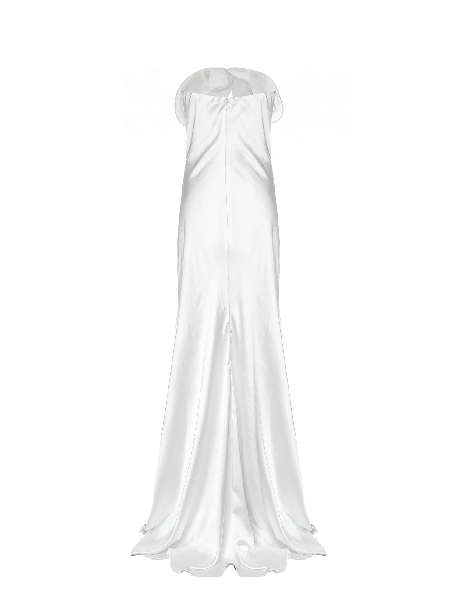 Abito lungo bustier con volant 80AJO488 N0783003 GENNY 