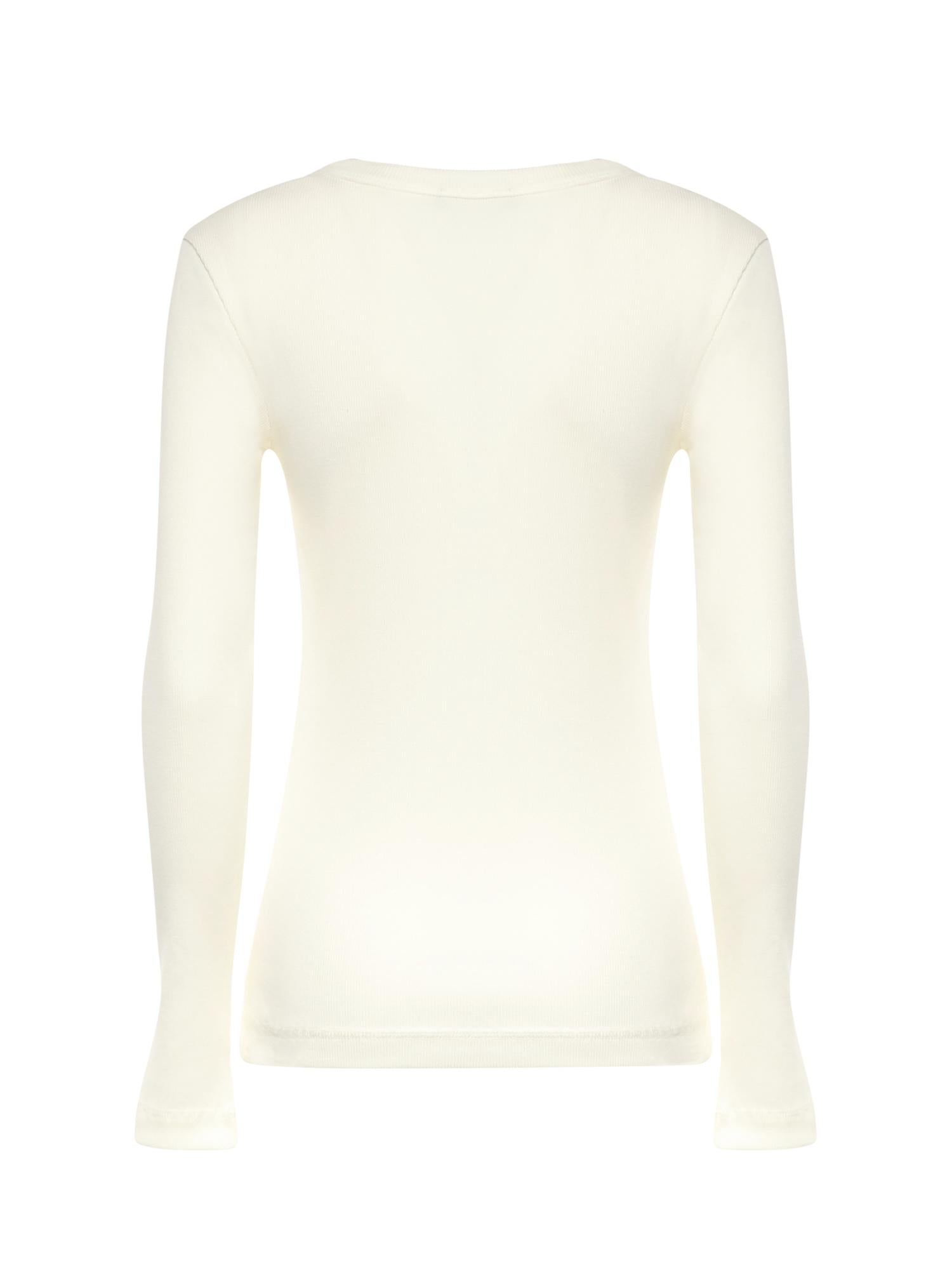 T-shirt Serafino in cotone a coste F8W44T FU7AVW0001 DOLCE & GABBANA 