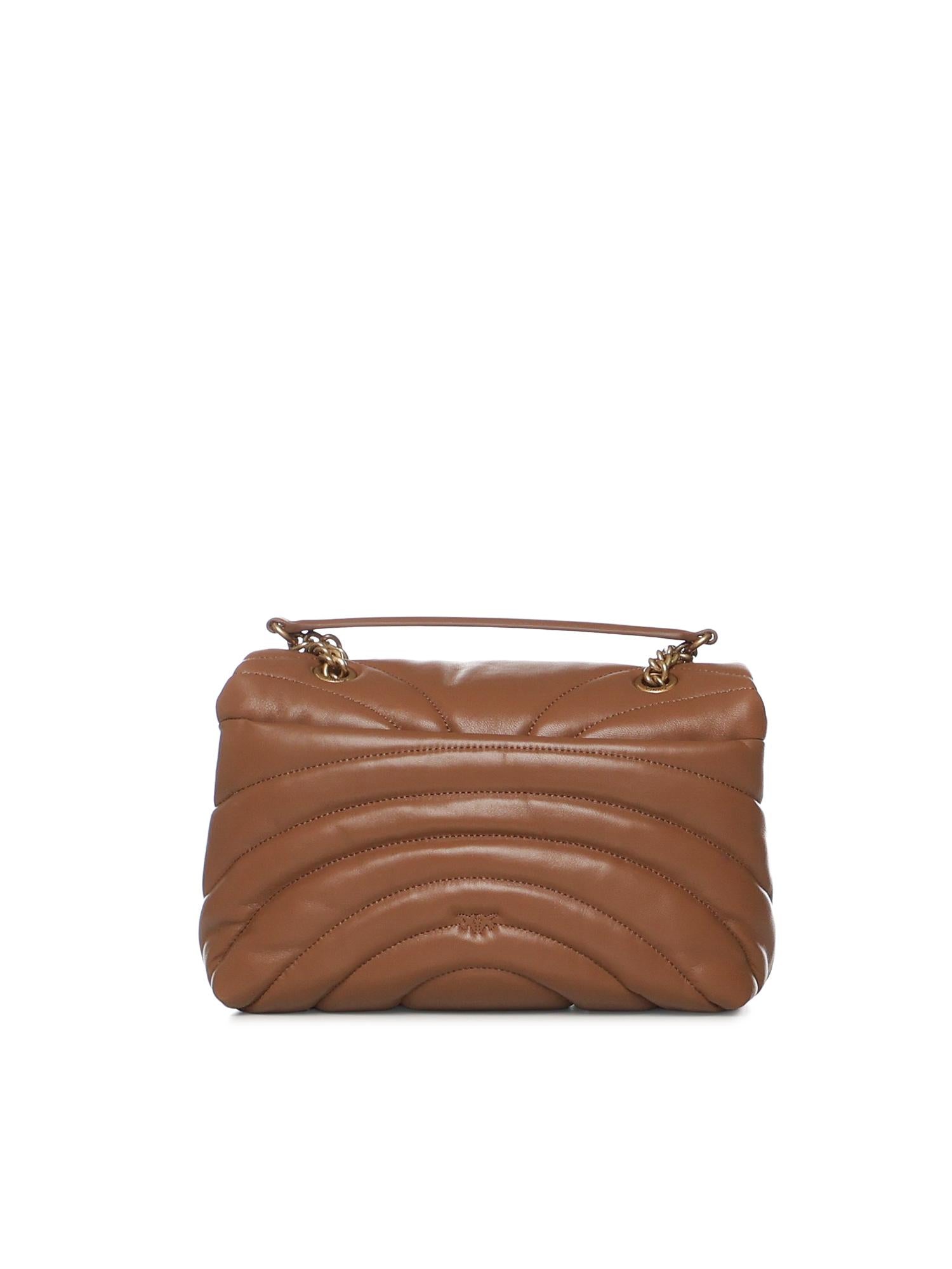 Borsa a tracolla grande Love Bag Puff trapunta farfalla 100038 A1EXL17Q PINKO 